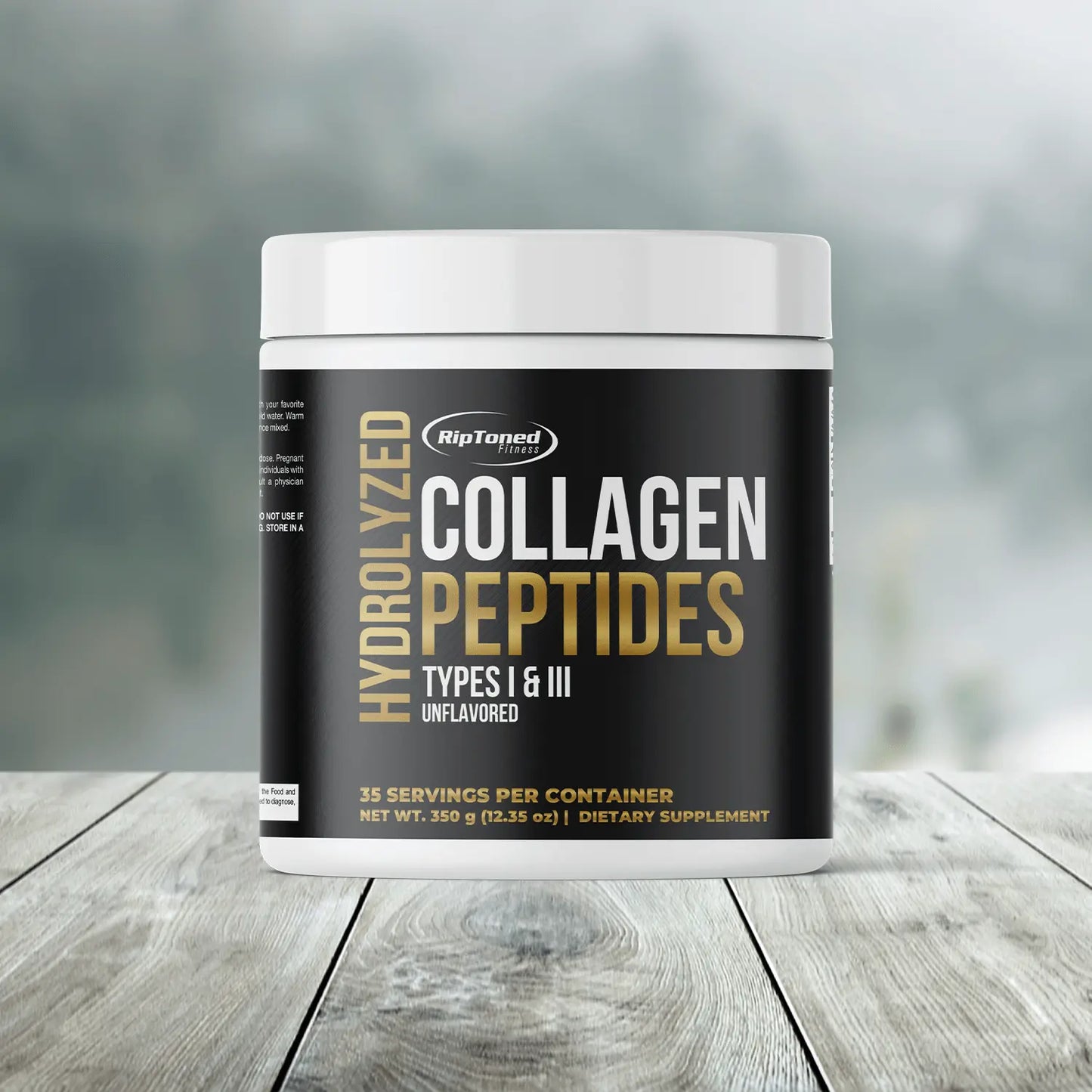 Hydrolyzed Collagen Peptides Types I & III - Unflavored - Rip Toned