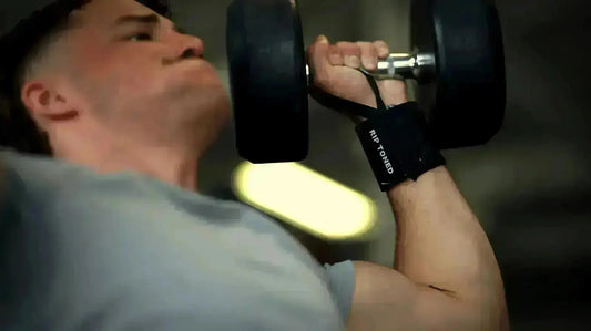 Rip Toned gym wrist wraps for heavy bench press training