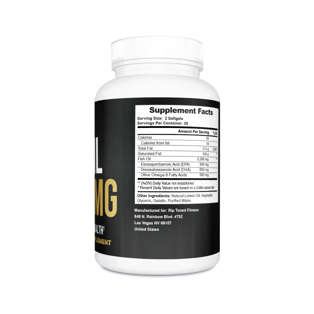 Fish Oil, 1,250 mg w/ Lemon, 1 serv. sz - Rip Toned