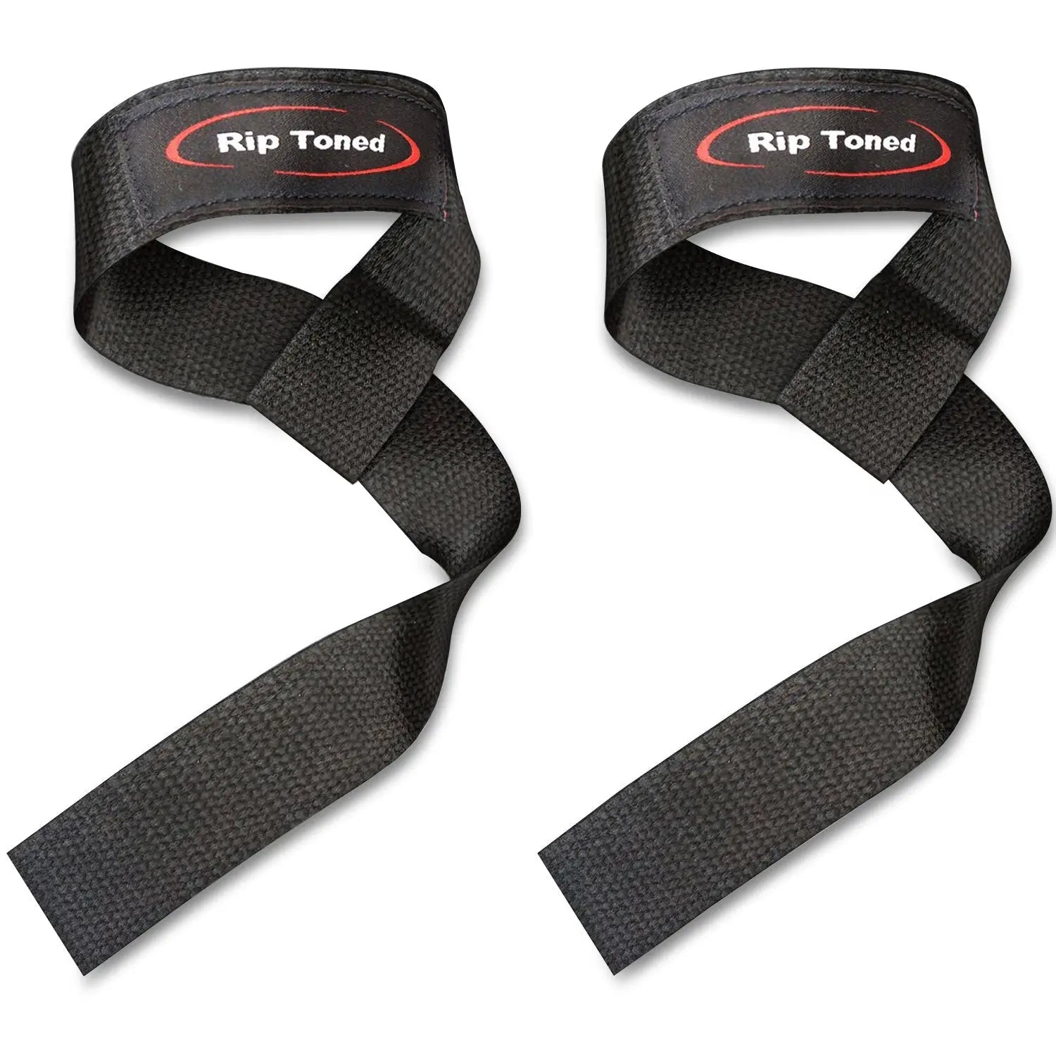 Black Rip Toned lifting straps with padded wrist support