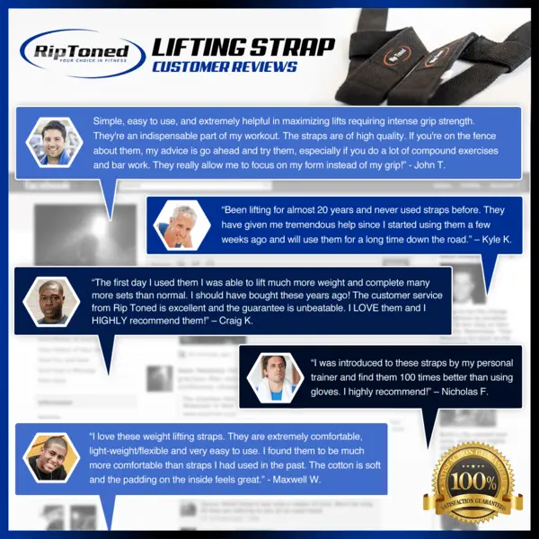 Padded Weightlifting Straps - Rip Toned | Customer Reviews