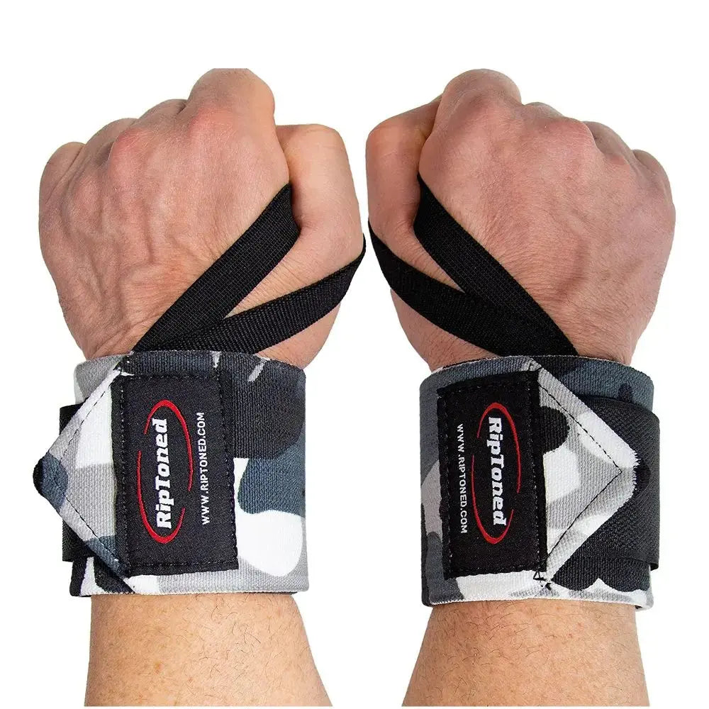 Rip Toned less stiff wrist wraps in black for flexible gym support