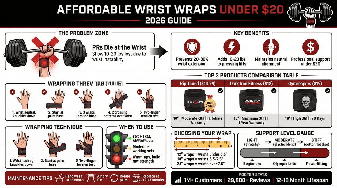 Affordable Wrist Wraps for Weightlifting Under $20 in 2026 - Rip Toned