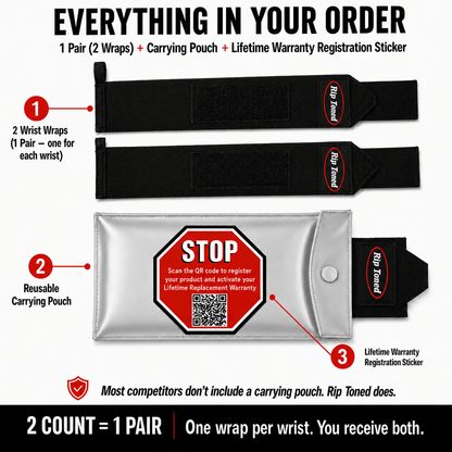 Lock Flex Wrist Wraps Bundle - Rip Toned