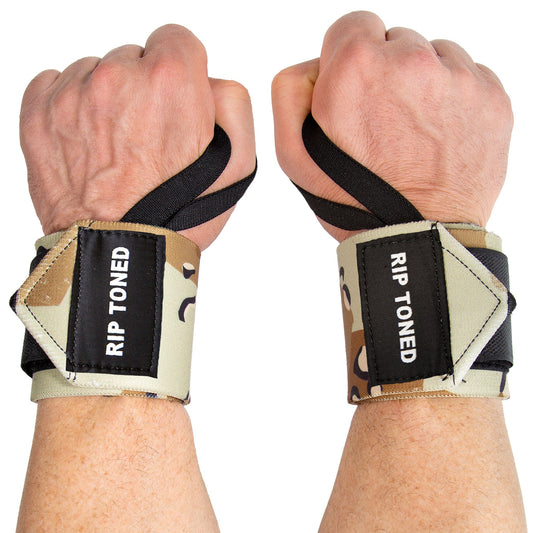 Wrist Wraps (Less Stiff) - Brown Camo - Rip Toned