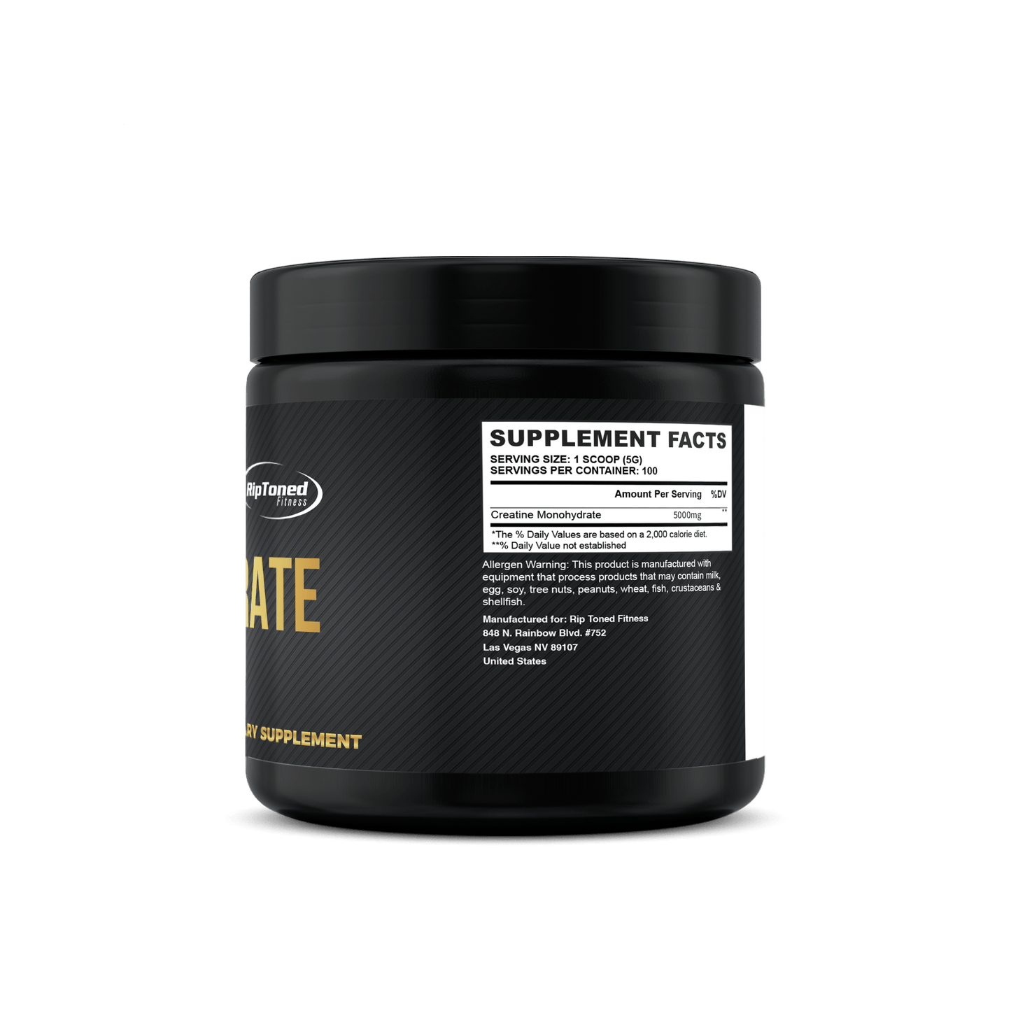 Creatine Monohydrate, 500g/100 serv. - Rip Toned