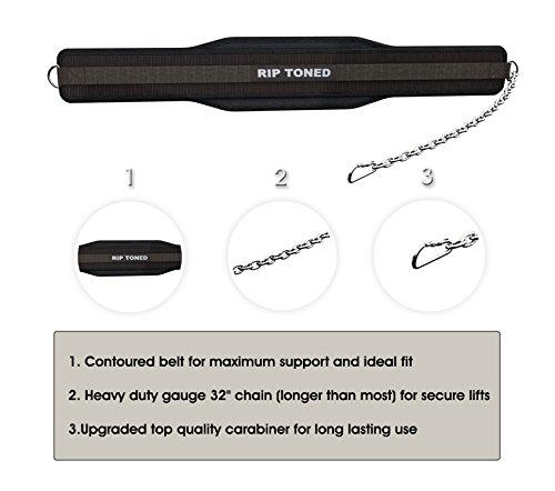 Rip Toned Dip Belt for Weight lifting, Pull Ups, Dips, Chin Ups - 36 Heavy  Duty Steel Chain - Weight Belt with Chain for Weight Lifting, Powerlifting,  and Strength Training, Weight Lifting