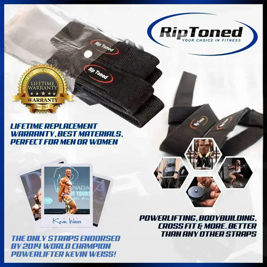 Lifting Straps & Wrist Wraps Combo Pack - Rip Toned | Uses
