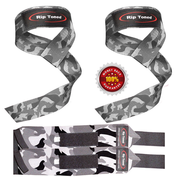 Lifting Straps & Wrist Wraps Combo Pack