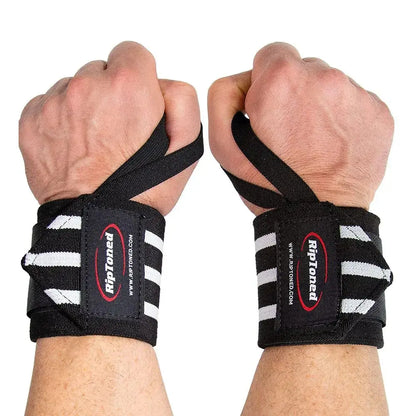 Rip Toned less stiff wrist wraps in black for gym support
