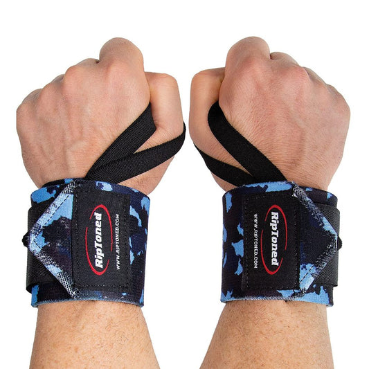 Rip Toned stiff wrist wraps in Blue color variations